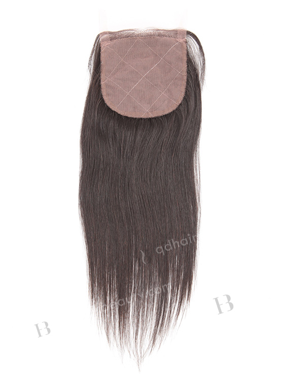 In Stock Indian Virgin Hair 12" Straight Natural Color Silk Top Closure STC-241